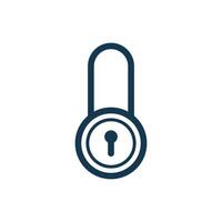 Simple Keyhole Padlock Icon Template vector