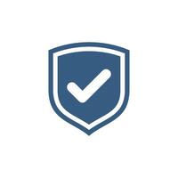 Check Mark Shield Icon Template vector
