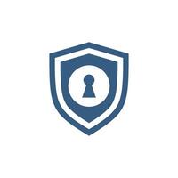 Keyhole Padlock Shield Secure Icon Template vector