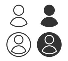 User profile login or access authentication icon set... vector