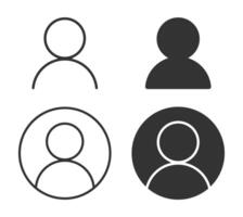 User profile login or access authentication icon 4 vector