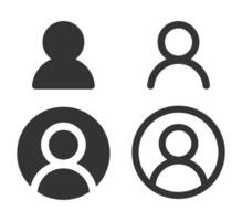 User profile login or access authentication icon symbol sign set vector
