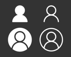 User profile login or access authentication icon. Black background vector