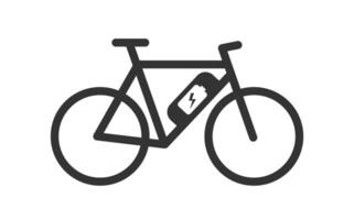 E Bike icon symbol sign. Accu battery symbol vector