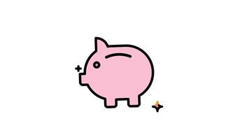 Animation piggy bank with coin, dollar sign, savings. Alpha channel, ideal for finance, savings, budgeting concepts in web designs, social media, and presentations video