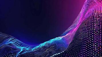 Abstract digital waves in vibrant colors of blue and pink, creating a modern and energetic background for creative projects. video