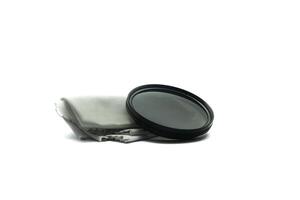 Neutral Density camera lens filter with cleaning cloth photo
