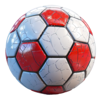 realistic round soccer ball isolated on transparent background, png