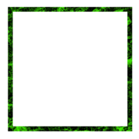 Black square frame with a light green pattern on a transparent background png