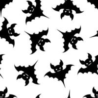 Seamless pattern with bats on a white background. Halloween Pattern vector