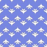 Seamless pattern with bats on a purple background. Halloween Pattern vector