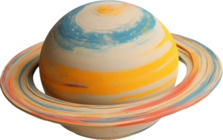 saturn planet clay model png