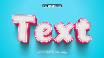 text 3d text effect psd