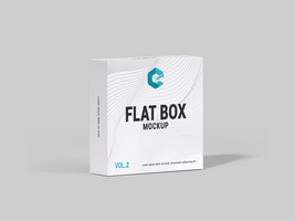 3D Rectangle Product Gift box mock up cangeable color and background or Wide Flat box template Mockup psd