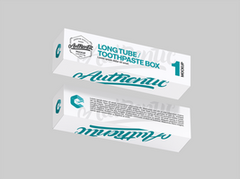 Blank Long Toothpaste Rectangle Box Mockup - Small Medium Big Size Cardboard Box Mockup psd