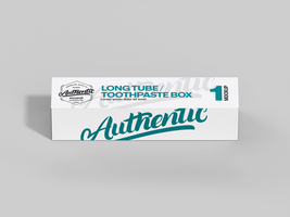 Realistic Rectangle Long Toothpaste Packaging Box 3D Rendering Mock-up - Mockup for Branding psd
