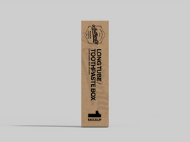 Changeable Cardboard Toothpaste Package Box Design or Rectangle Box Mockup psd