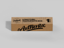 Realistic Kraft or Cardboard Rectangle Toothpaste Box Mockup Isolated on Changeable Background psd