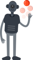 Robot Character Playing Ball png