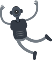 Robot Character Relaxing and Jumping png