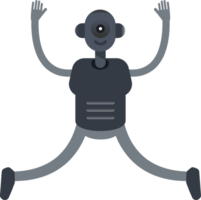 Robot Character Relaxing and Jumping Illustration png
