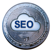 SEO and digital marketing, featuring symbols like a magnifying glass over a web page, search engine icons, and keywords symbolizing search optimization, online visibility, and internet marketing. png