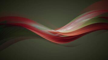 Orange green grey background silk backdrop wave abstract digital geometric gradient noise cloth pastel color fabric. Wavy liquid fluid texture 3D animation motion fluttering material wallpaper design video