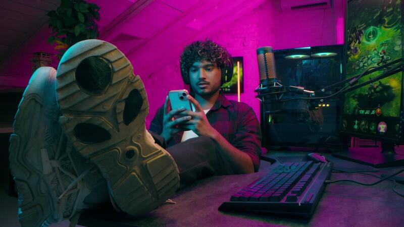 Keywords:
Smartphone connected to monitor keyboard mouse - Indian American man gamer gambler computer game technology mobile ...