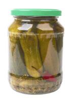 pickles in a glass jar photo