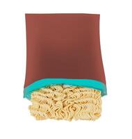 instant noodles on a white background photo