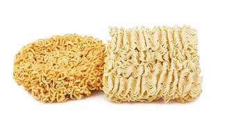 instant noodles on a white background photo