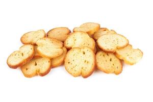 Wheat crackers on white photo