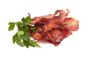 cooked slices of bacon photo