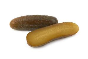 Marinated cucumber isolated photo