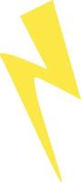 Yellow lightning on a white background. illustration in the style of old school tattoo vector