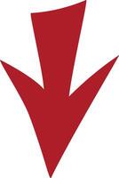 Red cursor. icon in doodle style vector