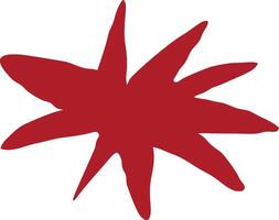 Red star icon vector