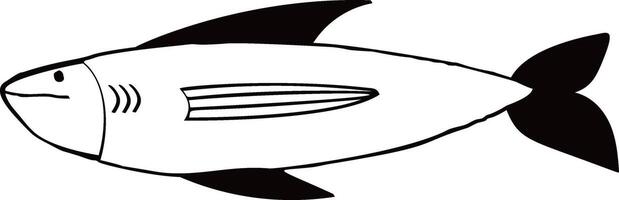 Freaky quirky fishes in modern doodle style vector
