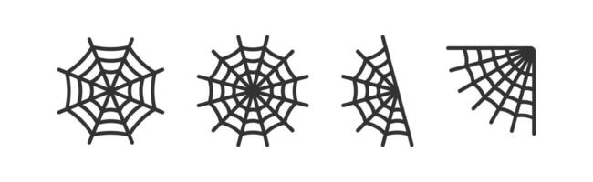 Spider web icon. Halloween net. Arachnid network. vector