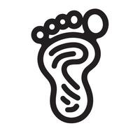 Footprint outline icon image with white background vector