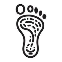 Footprint outline icon image with white background vector