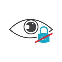 Eye security icon vector