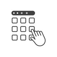 Security password icon vector