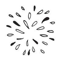 doodle firework isolated on white background hand drawn from firework.design elements. vector
