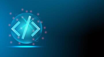Coding background with binary number. Programming code developer web, and software. technology vector