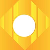 Modern geometric social media post Yellow Gradient Background frame with white space or geometric twibbon frame vector
