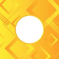 Yellow geometric square shape modern abstract background with white frame in center Modern futuristic background vector