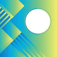 Modern Gradient futuristic background geometric circle shape abstract background with white frame vector