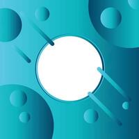 Regal Blue Gradient Background Beautiful circle frame drop design vector
