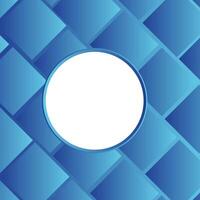 Abstract blue gradient Background square shapes on dark blue background with white circle in center. Overlay blue gradient geometric shape graphic elements. Suit for poster, banner, flyer, brochure vector